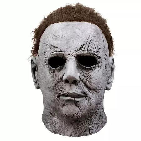 Halloween sobrancelha branca velho demônio máscara de terror casa fantasma sala de fuga mutante vampiro fone de ouvido rosto cheio vestir-se prop