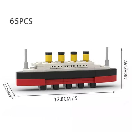 Titanic quebrar em meio rms cruzeiro afundou blocos de construção moc navio barco 3d modelo plástico diy steamboat presentes crianças brinquedos cidade filme