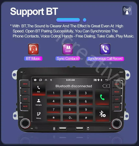 2din rádio do carro android para volkswagen golf 5 6 polo passat b6 b7 cc skoda jetta universal multimídia carplay wifi navegação gps