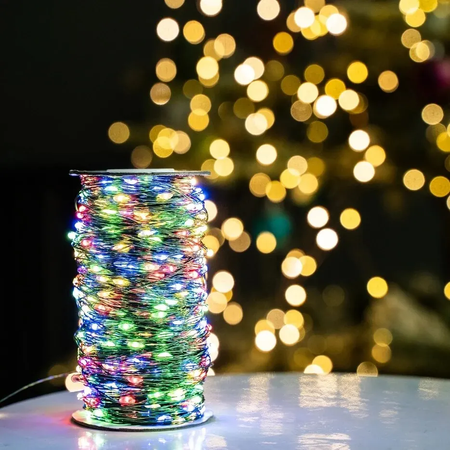 Impermeável Fairy String Lights com controle remoto, guirlanda de Natal, decoração ao ar livre, árvore, rua, casamento, festa, 1pc, 500 LED, 1000LED