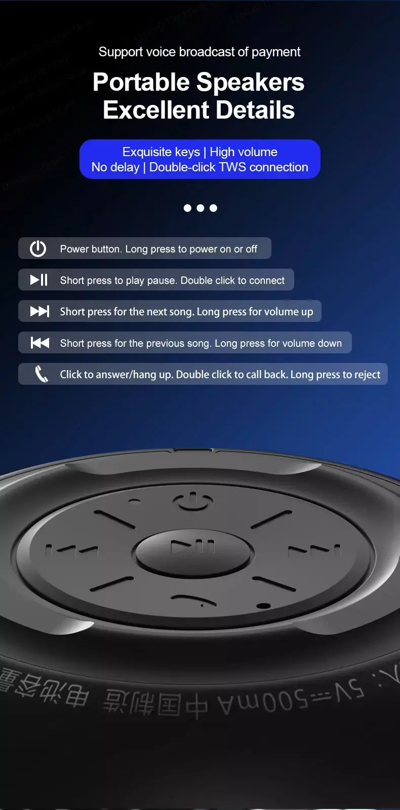 Escolha lenovo k3 pro reprodutor de áudio alto-falante 5.0 portátil bluetooth alto-falante estéreo surround sem fio bluetooth alto-falantes