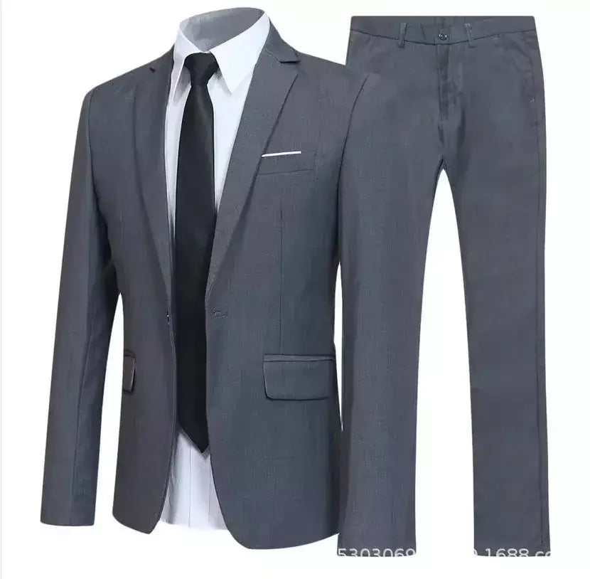 Conjunto de terno masculino negócios casual blazer noivo padrinhos casamento smoking duas peças formal escritório wear festa terno