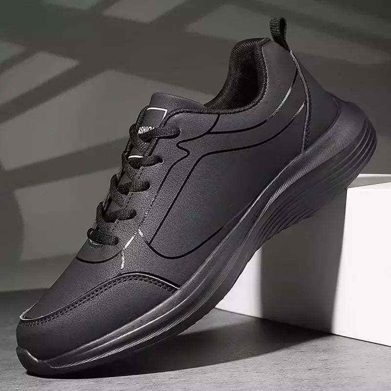 Novos homens tênis de corrida inverno quente masculino tênis antiderrapante respirável sapatos de caminhada rendas até sapatos casuais macios leves