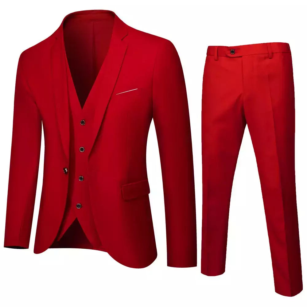 Ternos formais masculinos completos, conjuntos elegantes de blazers, roupas de casamento, calças, jaquetas, fantasias de luxo, negócios de casamento, 2 peças