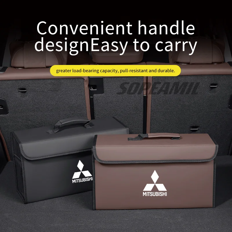 Caixa organizadora de porta-malas de carro, caixa traseira, armazenamento de arrumação, para mitsubishi outlander pajero asx colt lancer l200 triton ralliart