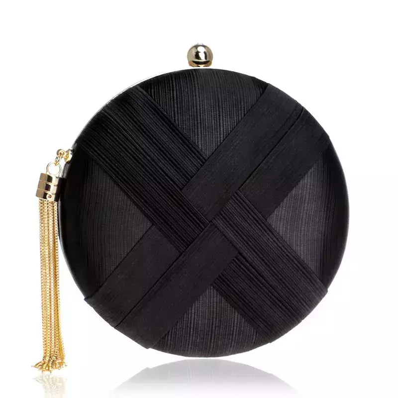 Sekusa-bolsa de noite com borla feminina, bolsa de ombro com corrente, festa de casamento