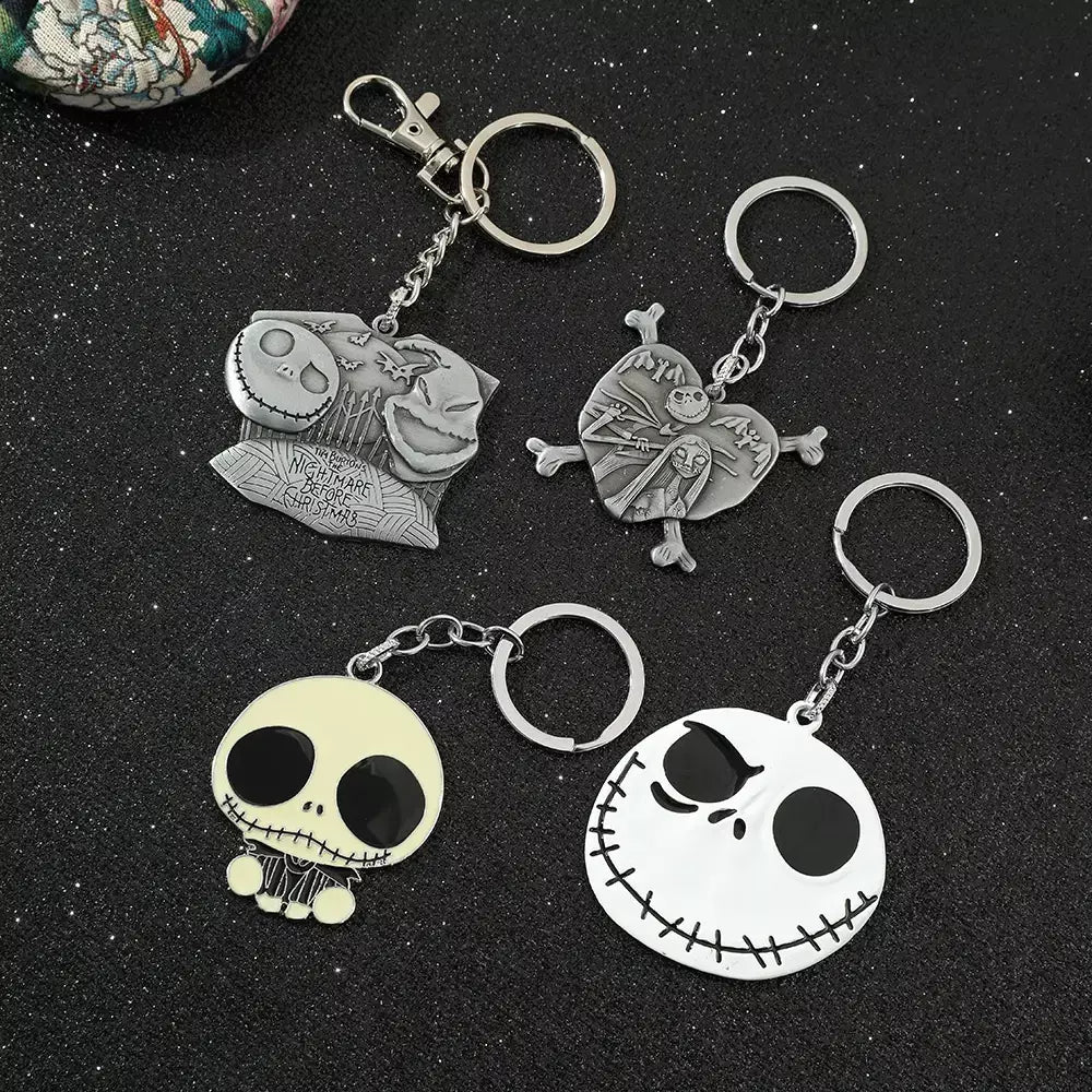 Disney o pesadelo antes do natal chaveiro filme figura jack skellington chaveiros masculino férias jóias acessórios