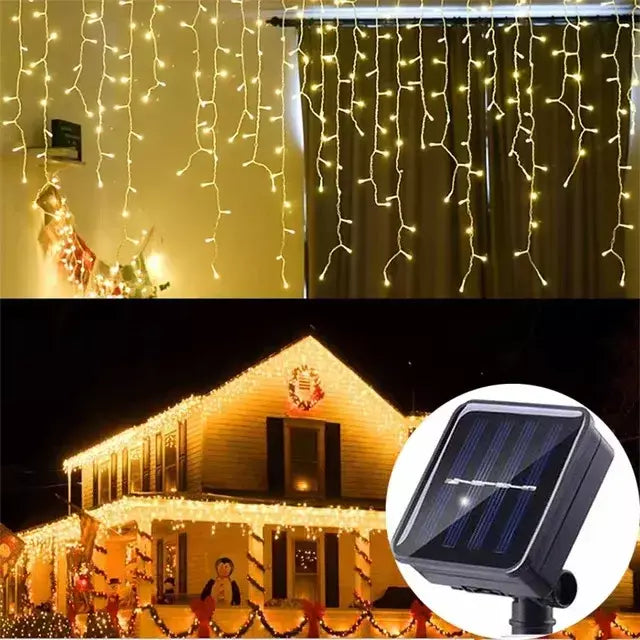 Led solar luz da corda ao ar livre jardim luzes de fadas led cintilação lâmpada à prova dwaterproof água para decoração festa natal 3.5m guirlandas jardim