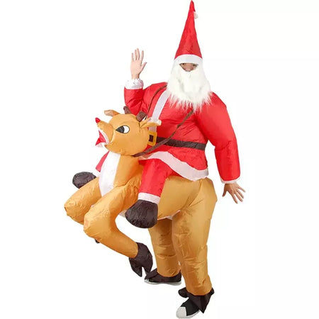 Natal engraçado trajes infláveis homem de gengibre papai noel elk boneco de neve árvore pinguim adulto criança halloween carnaval festa