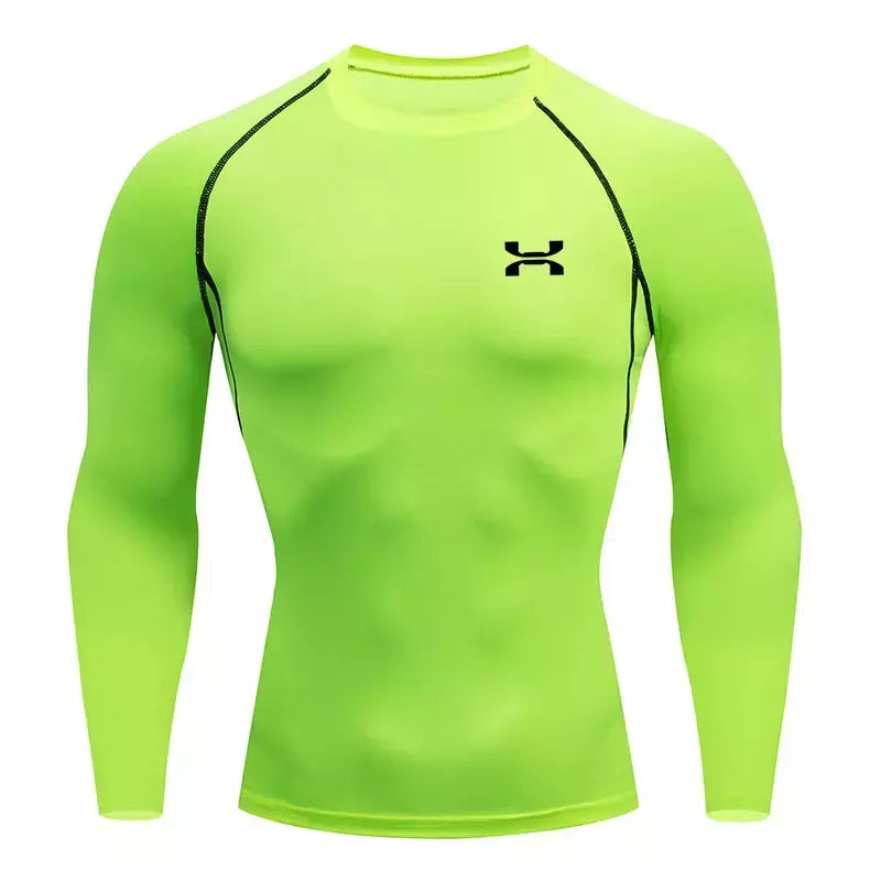 Camisa respirável Rashguard de compressão masculina, ajuste seco, camiseta esportiva MMA Fitness Gym, camisa de corrida, alta qualidade