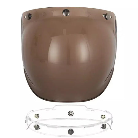 Capacete de motocicleta bolha escudo viseira anti-nevoeiro proteção uv lente hd para capacete retro rosto aberto meio capacete bolha óculos lente