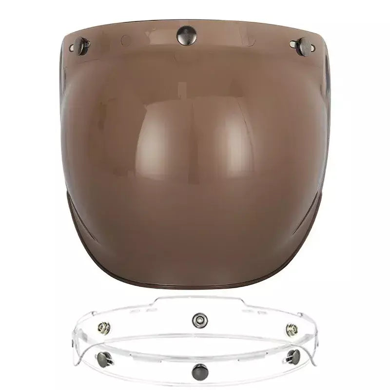 Capacete de motocicleta bolha escudo viseira anti-nevoeiro proteção uv lente hd para capacete retro rosto aberto meio capacete bolha óculos lente