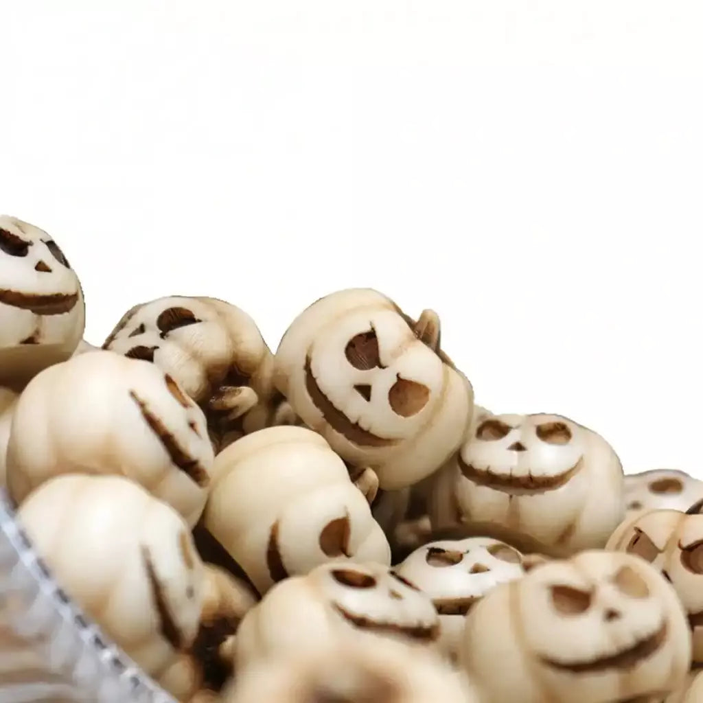 20 pçs resina decorações de abóbora de halloween-mini abóboras reutilizáveis assustadoras criativas e interessantes ornamentos de jardim