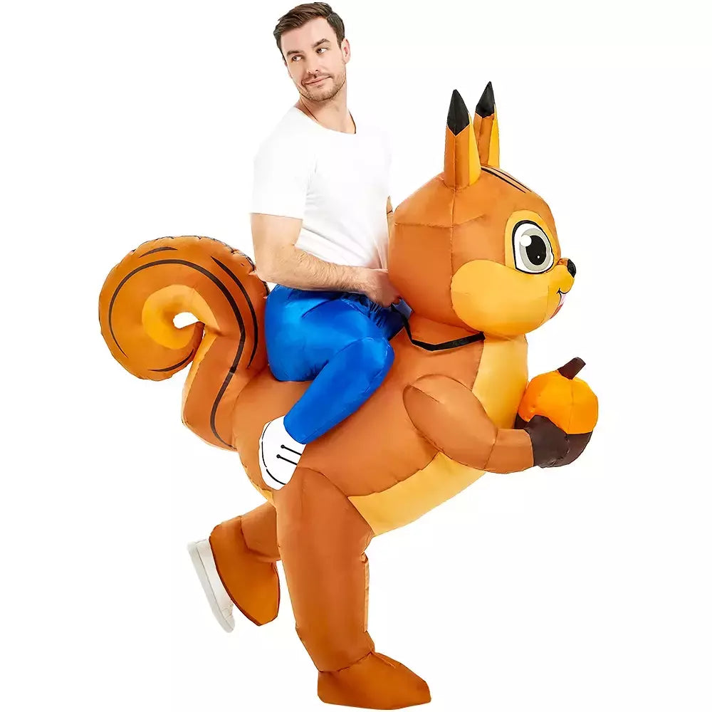 Adulto galo inflável traje engraçado unicórnio elk animais terno inflável halloween carnaval meio corpo explodir terno para cosplay