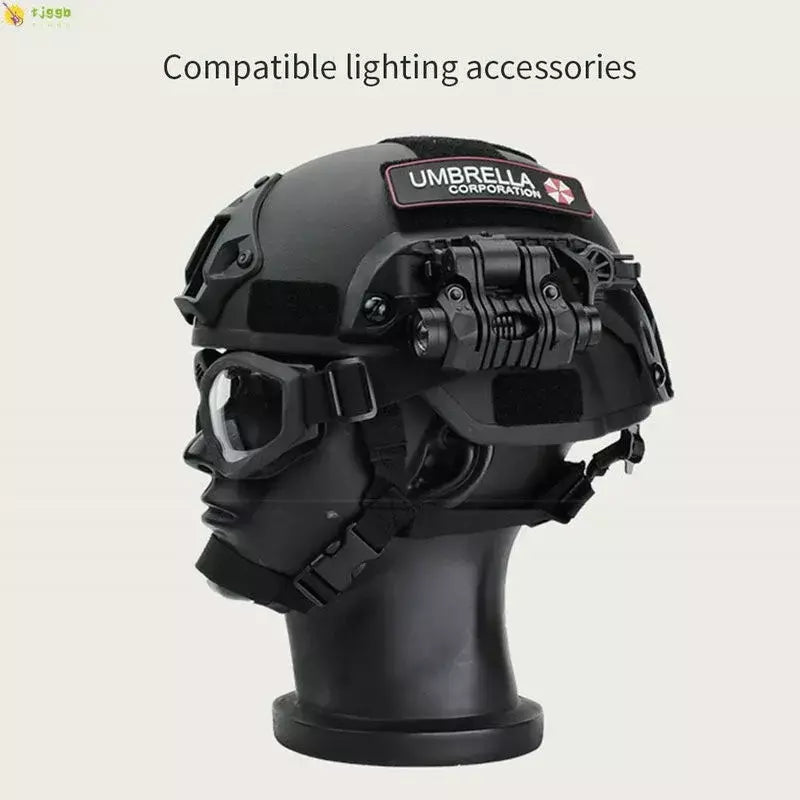 Capacete militar crianças adultos cs guerra jogos cosplay esportes ao ar livre abs engrossado camuflagem capacete do exército cabeça equipamentos de proteção