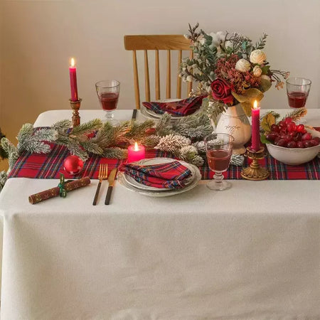 Classic Scottish Tartan Plaid Cloth Guardanapos, casa, hotel, decoração de mesa de jantar, Natal, 40x40cm, 4pcs por conjunto, 2023