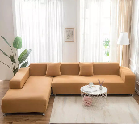 Capas de Sofá Elásticas Monocromáticas para Sala, Espessamento Slipcovers de Canto Seccional, Capa de Sofá, Forma L, Precisa comprar 2Pcs Cover