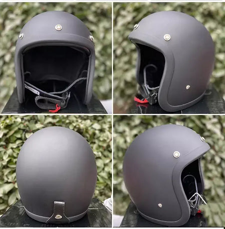 Genuíno vintage tt & cocascos fibra de vidro capacete da motocicleta retro scooter equitação rosto aberto 3/4 jet casco moto capacete dot aprovado