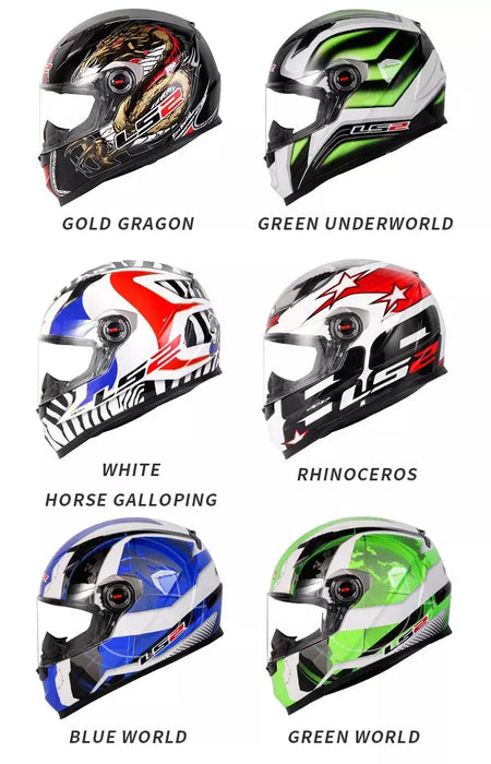 Ls2 rosto cheio capacete da motocicleta das mulheres dos homens capacete de motocross de alta resistência abs escudo 3c aprovado acessórios da motocicleta ff358