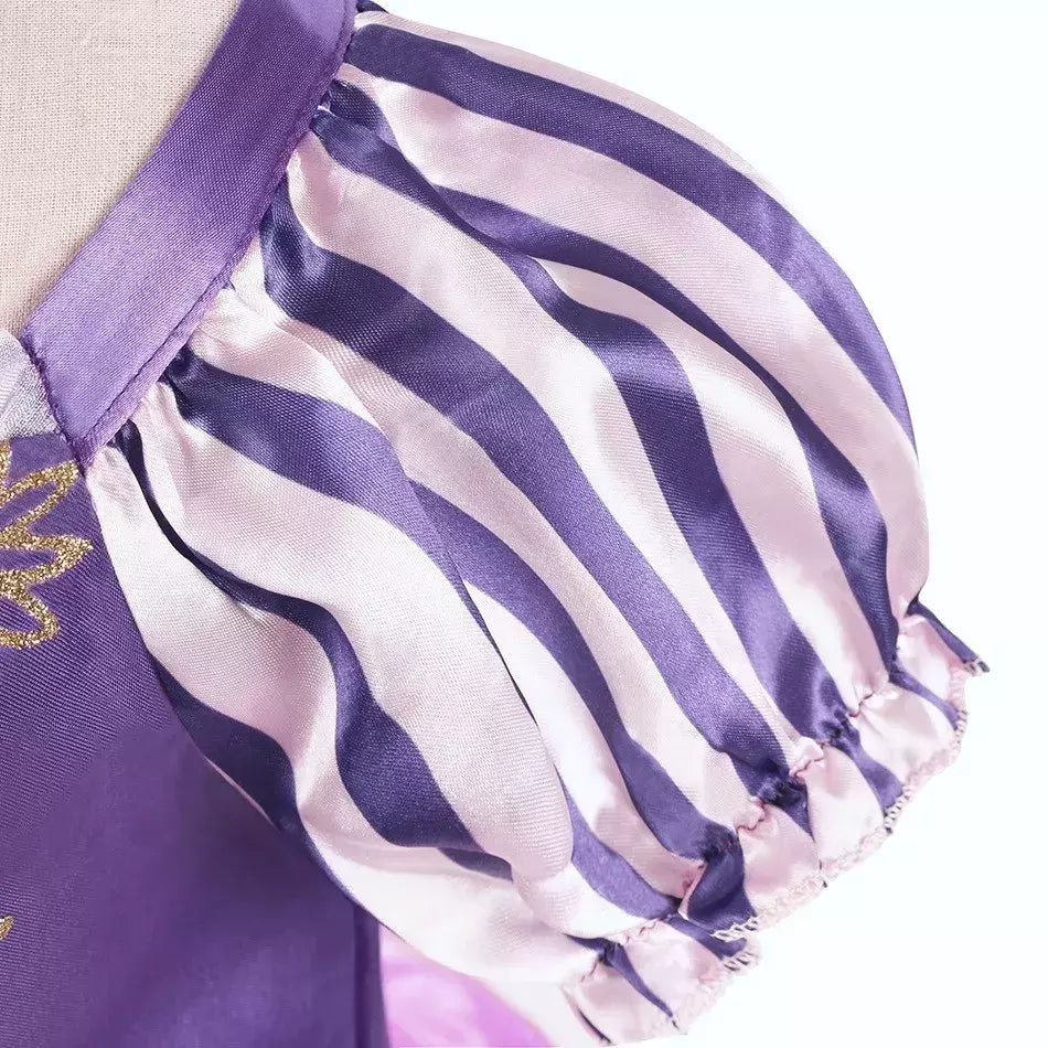 Crianças rapunzel vestido crianças festa emaranhado traje meninas verão aniversário fantasia cosplay carnaval roupas de halloween 3-8 anos