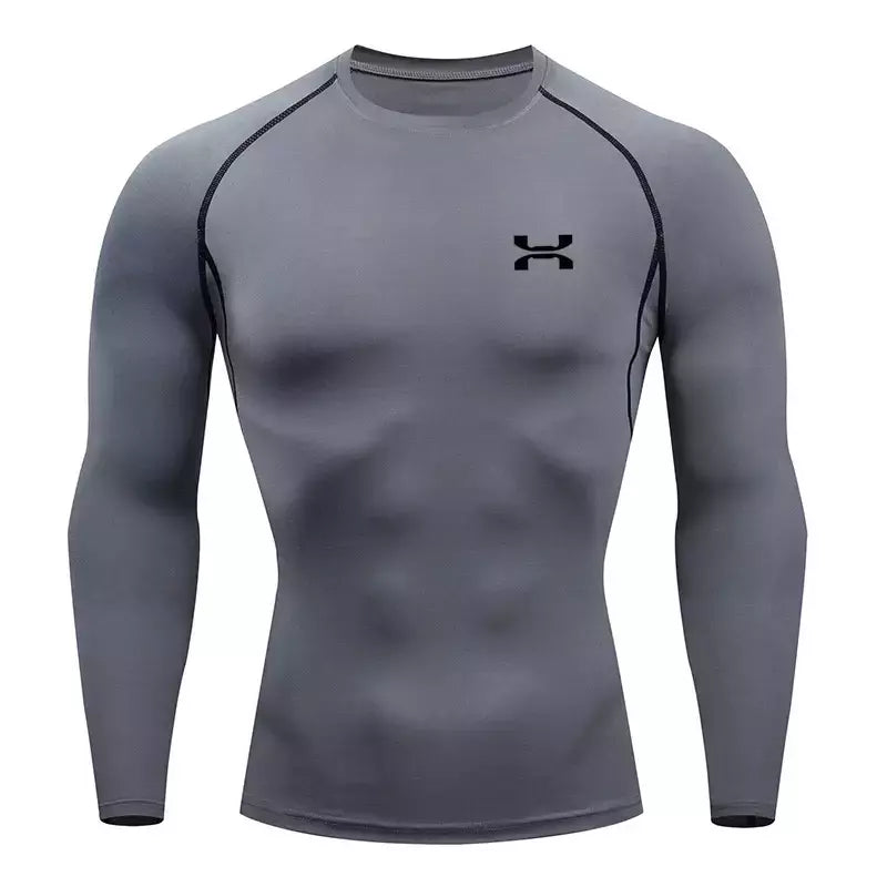 Camisa respirável Rashguard de compressão masculina, ajuste seco, camiseta esportiva MMA Fitness Gym, camisa de corrida, alta qualidade