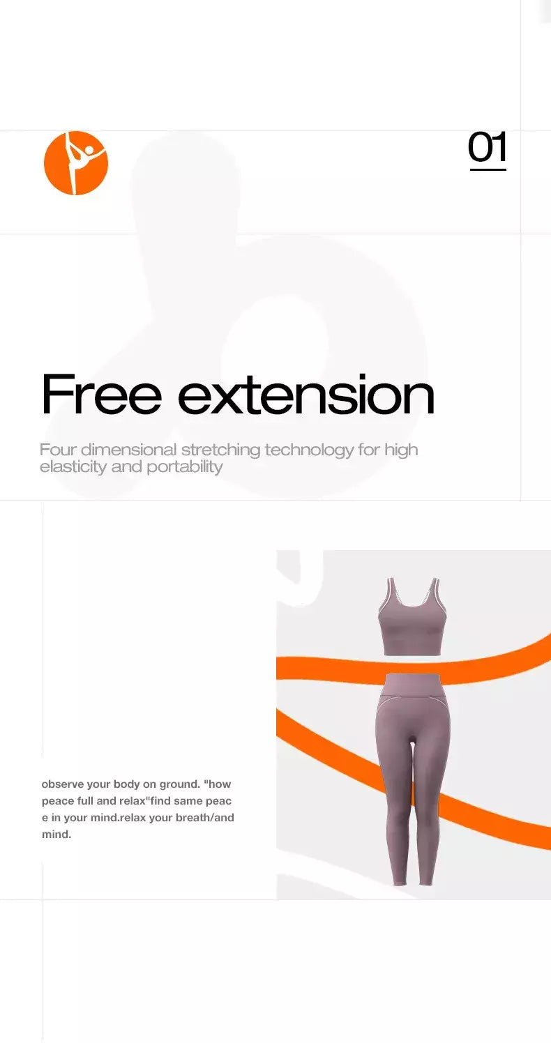 PINGNIAO-Calças e Sutiã Yoga de Cintura Alta para Mulheres, Alça Cruzada, Terno Esportivo, Fitness Wear, Design De Linha