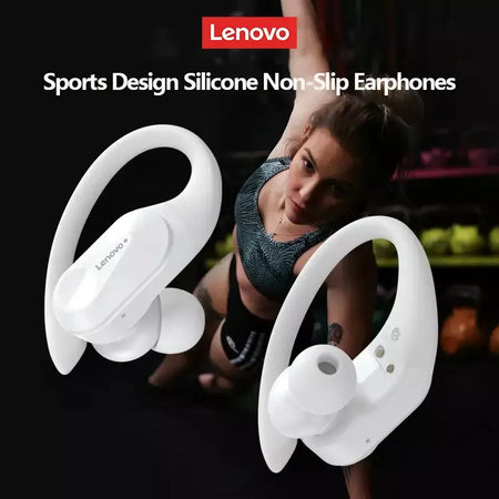 Lenovo lp75 ows sem fio bluetooth 5.3 fones de ouvido gaming redução ruído display digital led à prova dwaterproof água esportes