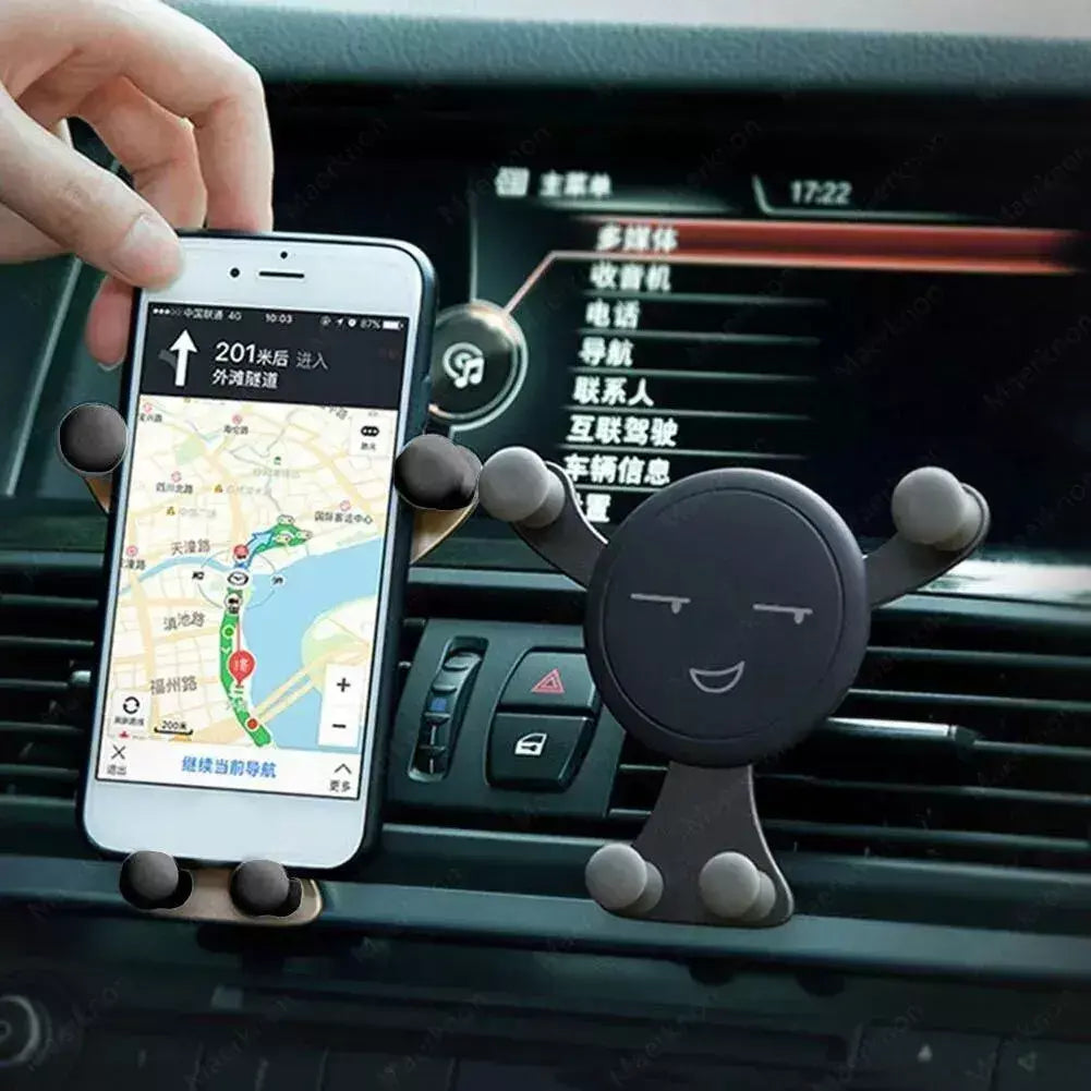 Suporte de telefone para carro por gravidade, clipe de ventilação de ar, suporte para smartphone, gps, para iphone, huawei, samsung, xiaomi, suporte universal para carro