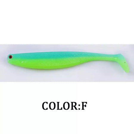 Novo supercontinente shadtteez t-tail 50mm 70mm 100mm pique zander predador pesca 3d olhos isca macia iscas de pesca