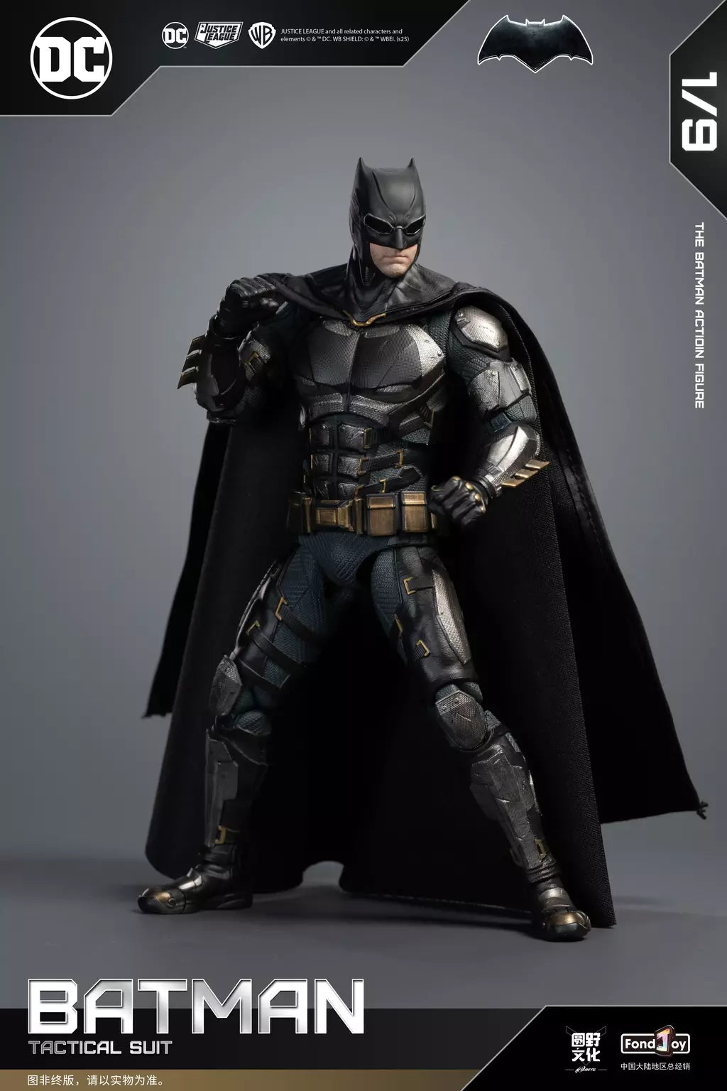 Novo original fondjoy bruce wayne batman figura tático batuit batman liga da justiça figuras detetive quadrinhos 1/9 pvc brinquedo do miúdo