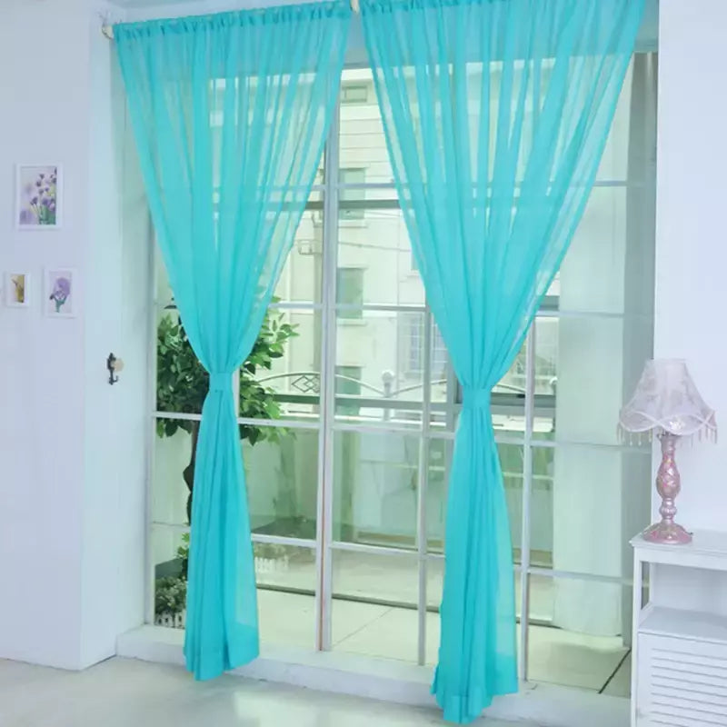 Romântico Quarto Gaze Cortina, Sala, Home Decor, Janela Sheer, Voile Cortinas, Janelas Tulle, Cortinas de porta