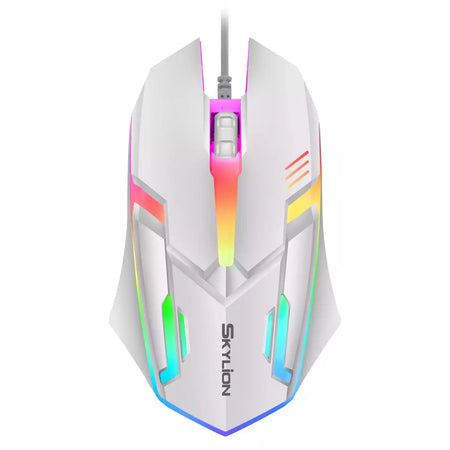 SKYLION F1 Wired 3 Teclas Mouse Iluminação Colorida Jogos e Escritório Para Microsoft Windows e Apple IOS System