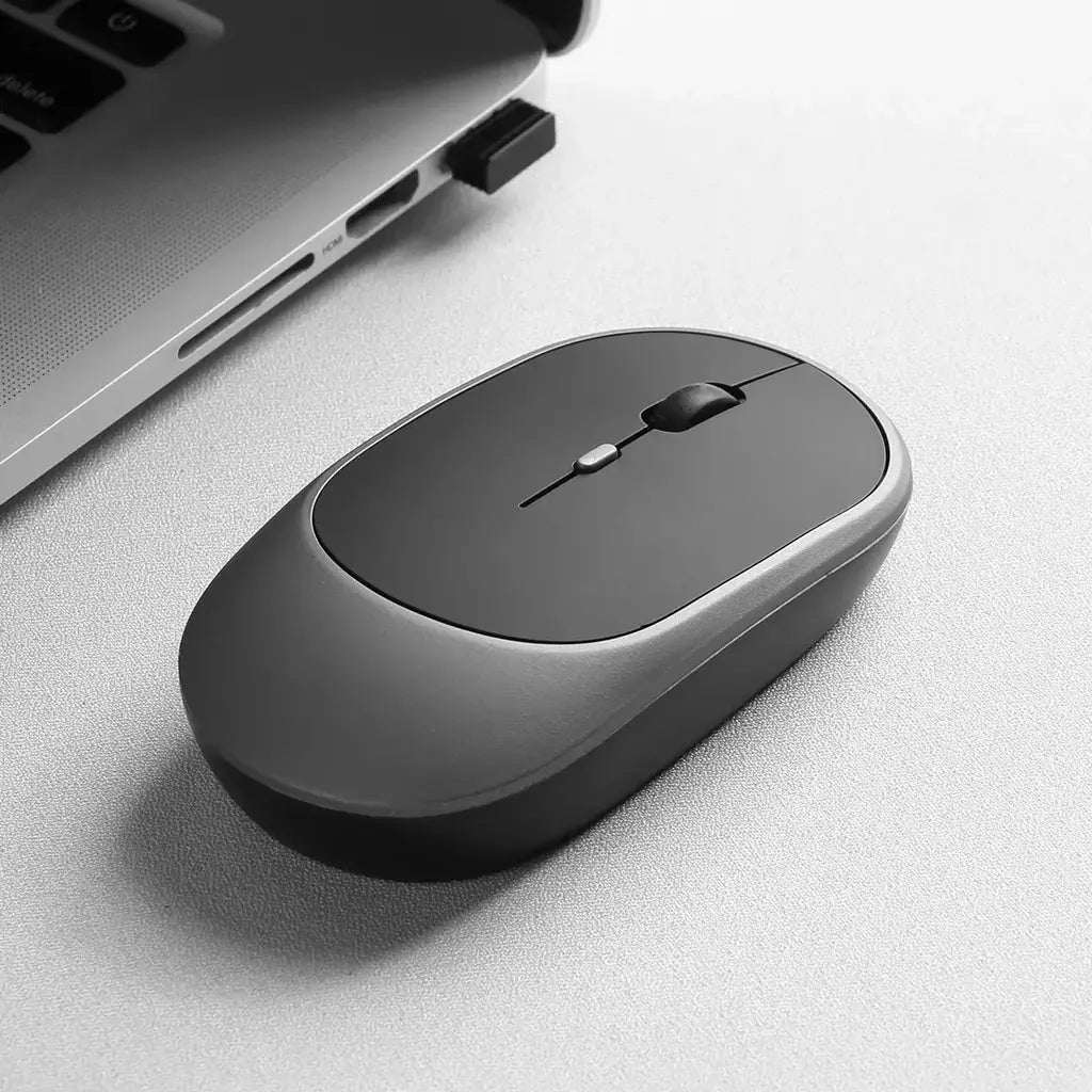 Mouse para jogos sem fio 2.4Gh, modos duplos, Bluetooth, consumo de energia ultrabaixo, compatível com PC, Mac, computadores, laptops, mudo
