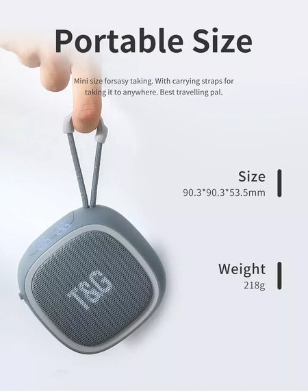 Alto-falante bluetooth tg659 mini alto-falantes portáteis sem fio poderosos tws bt 5.3 caixa de som alto-falante de alta fidelidade suporta cartão tf rádio