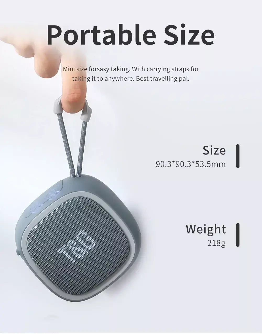 Alto-falante bluetooth tg659 mini alto-falantes portáteis sem fio poderosos tws bt 5.3 caixa de som alto-falante de alta fidelidade suporta cartão tf rádio