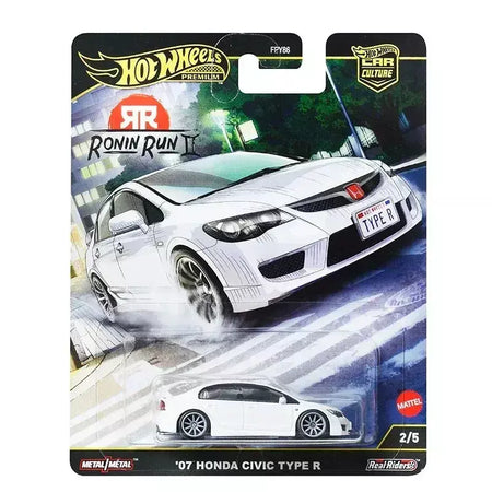 Hot Wheels Premium 2025 FPY86 Ronin Run 2, cultura de carro com etiqueta dourada, modelos fundidos em escala 1:64, brinquedos colecionáveis, presente para crianças