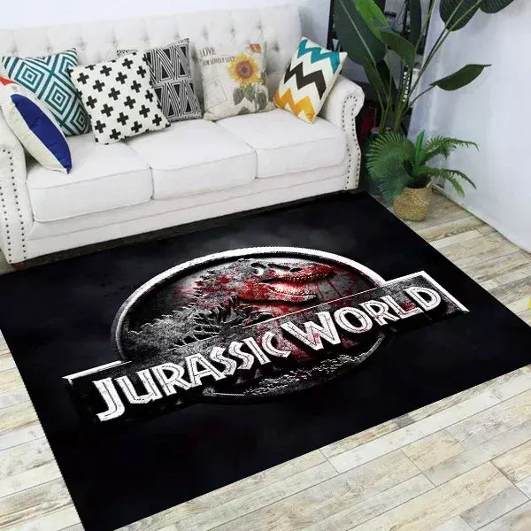 Jurassic park dinossauro dos desenhos animados tapetes antiderrapante área para sala de estar quarto pé almofada decoração, criança jogo tapete