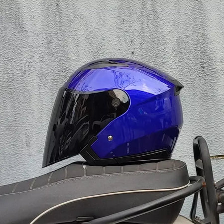 Homens motocicleta metade capacetes lente dupla scooter moto capacete casco aldeia equitação capacete de moto motocross capacetes-JIEKAI