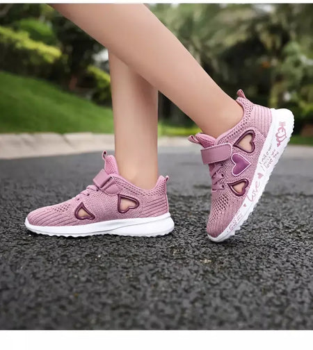 Meninas sapatos casuais luz malha tênis crianças verão primavera outono tenis bonito esporte dos desenhos animados feminino correndo meia calçado