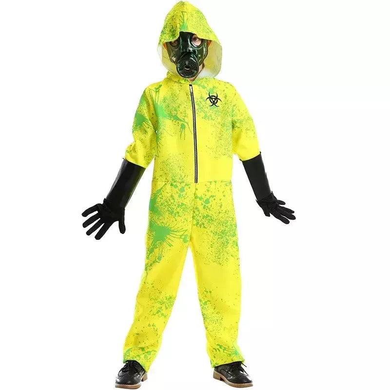 Halloween criança zumbi residente bioquímico roupas de proteção traje mal purim menino menina proteção contra radiação macacão outfit