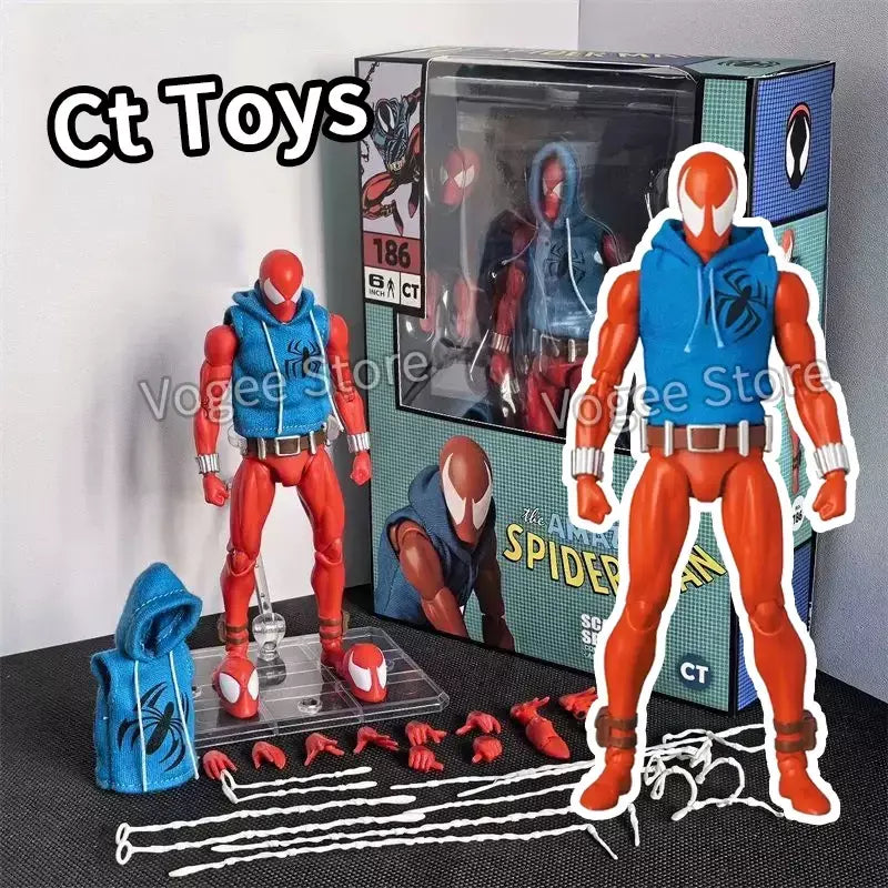 Ct brinquedos homem aranha mafex 185 clássico traje anime figura ver milhas morales 2099 homem-aranha figura de ação estatueta brinquedos crianças presente