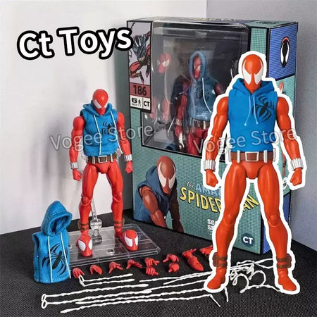 Ct brinquedos homem aranha mafex 185 clássico traje anime figura ver milhas morales 2099 homem-aranha figura de ação estatueta brinquedos crianças presente