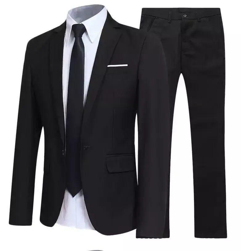 Conjunto de terno masculino negócios casual blazer noivo padrinhos casamento smoking duas peças formal escritório wear festa terno