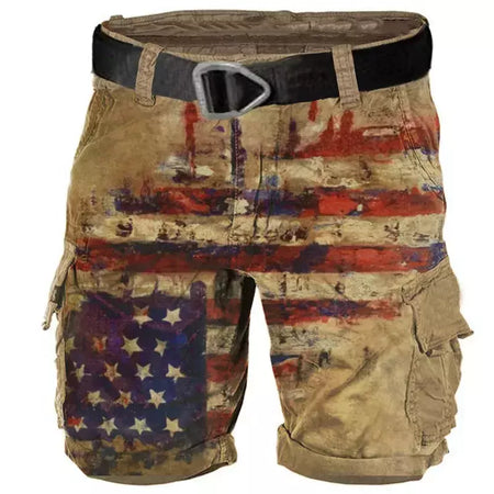 Calça masculina solta de algodão cargo, shorts casuais para esportes ao ar livre, confortável, tamanho grande, níquel, verão