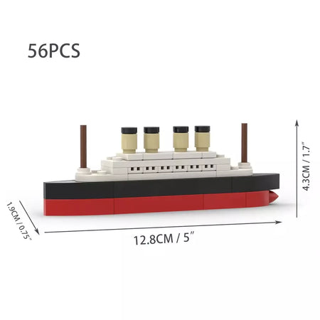 Titanic quebrar em meio rms cruzeiro afundou blocos de construção moc navio barco 3d modelo plástico diy steamboat presentes crianças brinquedos cidade filme