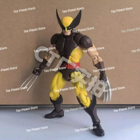 Em estoque ct brinquedos wolverine mafex 138 figura marrom 096 azul quadrinhos ver amarelo x-men anime figura de ação estatueta presentes personalizados brinquedos