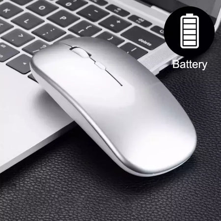 Mouse para jogos sem fio com modo único, Mouse de bateria com receptor USB, DPI ajustável, apto para PC, laptop, notebook, casa e escritório, 2.4GHz
