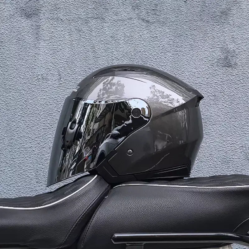 Capacete de motocicleta masculino e feminino quatro estações capacete para motocicleta cascos para moto lente dupla