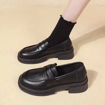 Novo estilo japonês sapatos de estudante universitário cosplay lolita sapatos para mulher/menina moda preto/café uniforme sapatos plataforma 2024
