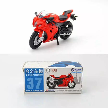 Motocicleta liga e plástico modelo brinquedo, Caipo GSX-R1000 YZF-R1 Vespa 200, 1:18